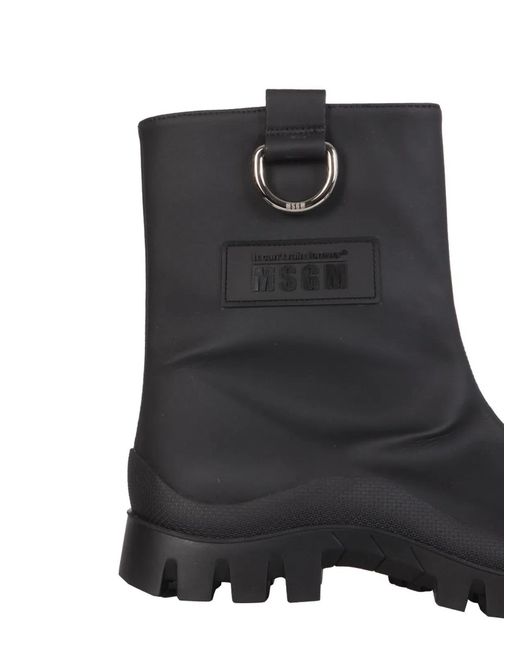 MSGM Black Rain Boots