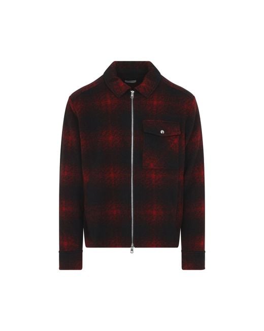 Moncler Red Bright Shirt Jacket for men