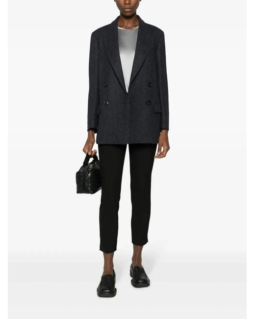 Peserico Black Confort Fit Side Zip Trousers