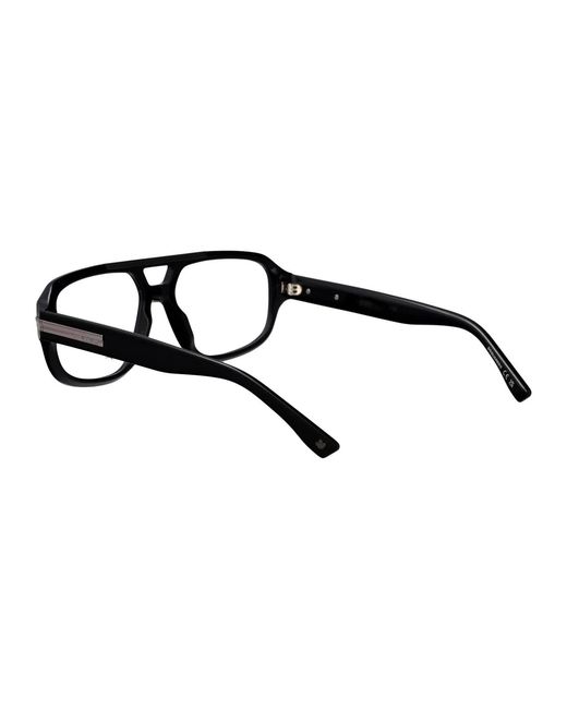 DSquared² Black Dark Ruthenium Acetate Glasses for men