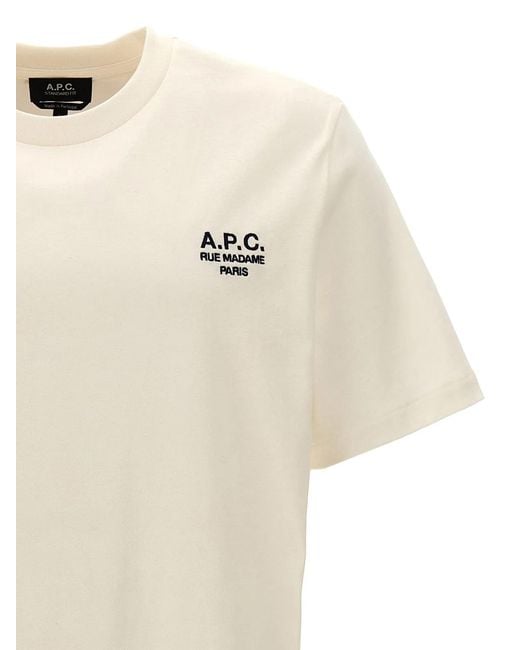 A.P.C. Natural 'Standard Rue Madame' T-Shirt for men
