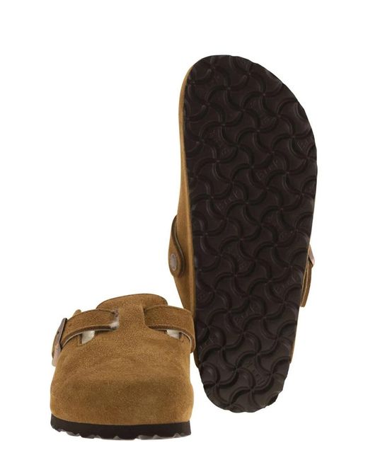 Birkenstock Brown Boston Shearling Sandals
