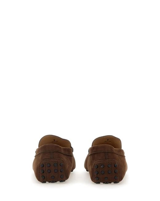 Tod's Brown Rubberized Moccasin for men