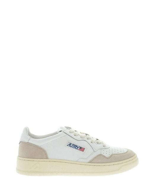 Autry White Medalist Low for men