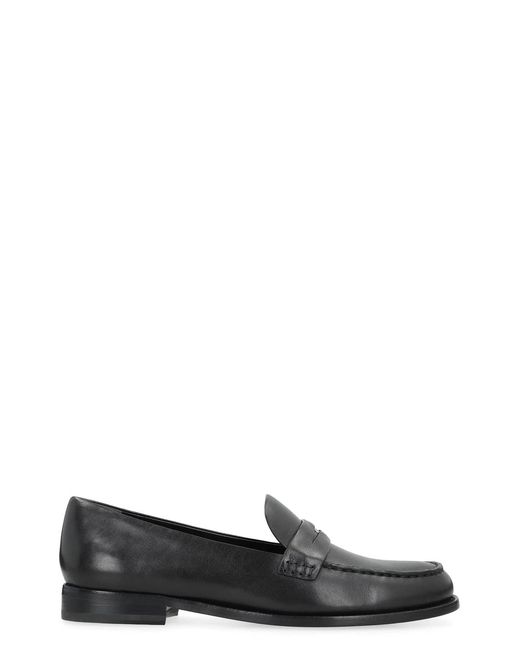 Tory Burch Black Leather Moccasins