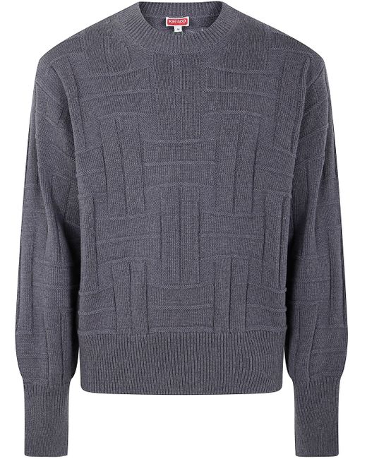 KENZO Gray "Gots Weave" Jumper for men