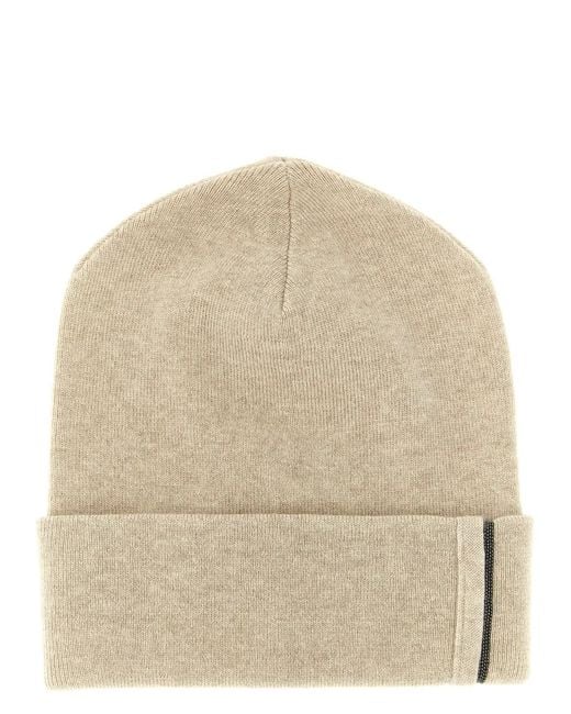 Brunello Cucinelli Natural 'Monile' Beanie