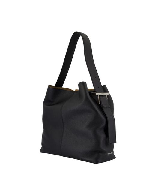McQueen Black T-Bar Sling Shopper Bag