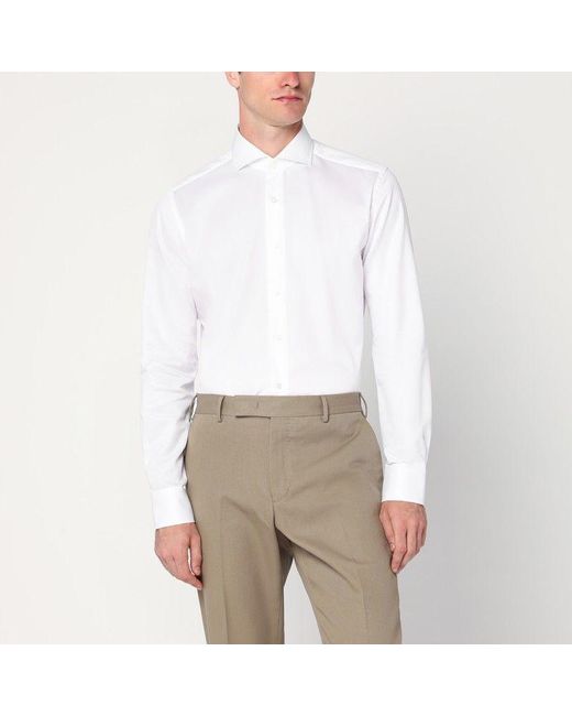 Xacus White Travel Cotton Shirt for men