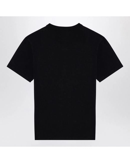 Tekla Black Cotton Crew-Neck T-Shirt for men