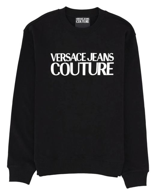 Versace Jeans Couture Black Felpa Con Logo for men