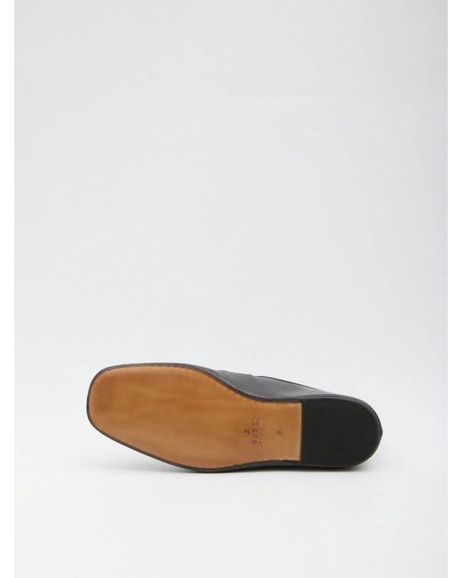 Gucci Black Horsebit Leather Loafers for men
