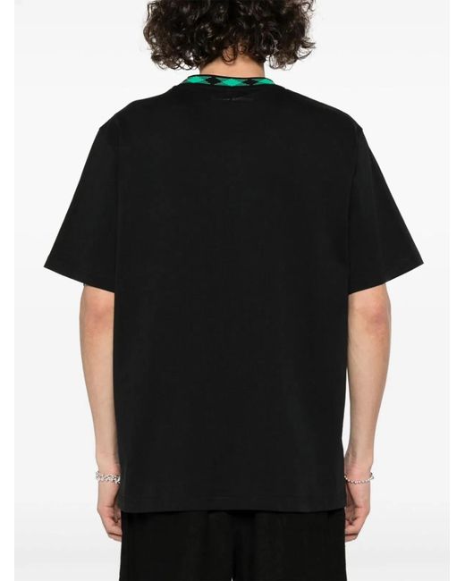 Wales Bonner Black Cotton T Shirt for men