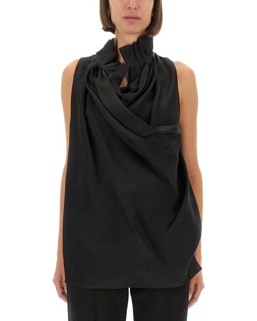 Khaite Black Silk Top