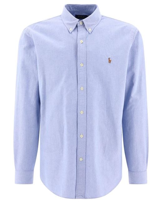 Polo Ralph Lauren Blue Cotton Shirts for men