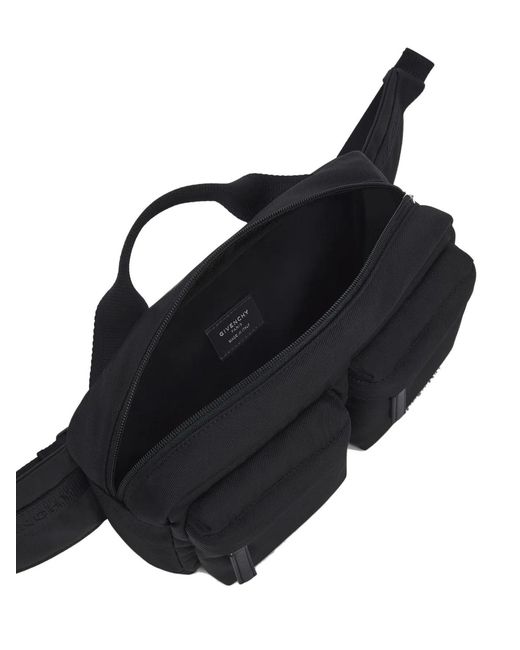 Givenchy Black Nylon Belt Bag With Logo for men