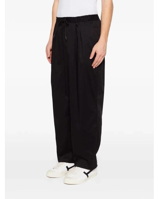 PT Torino Black Wide Trousers for men