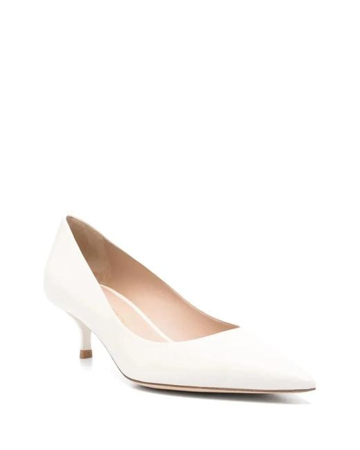 Stuart Weitzman White 50Mm Stuart Power Pumps