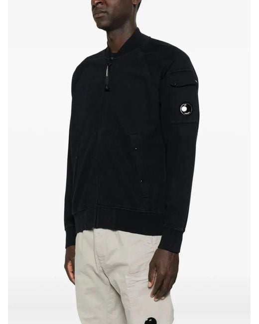 C P Company Black C.P.Company Lens-Pocket Bomber Jacket for men