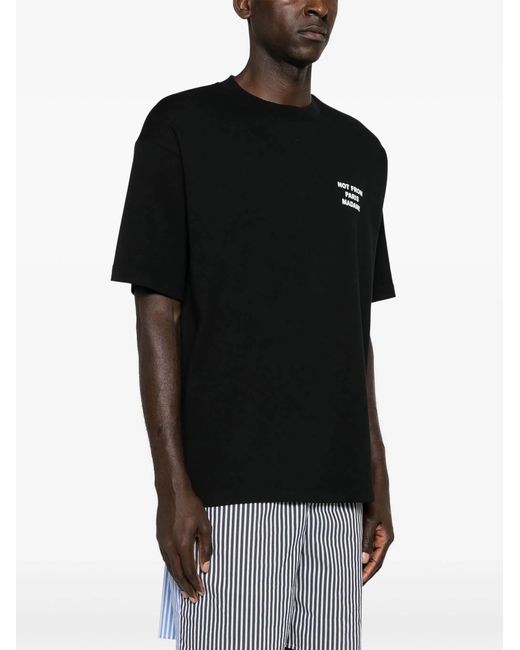 Drole de Monsieur Black T-Shirt Slogan Cotton T-Shirts for men