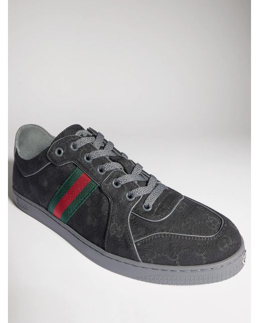 Gucci Black Stretch Low-Top Sneakers for men