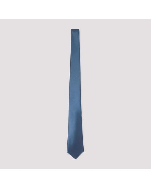 Kiton Blue Silk Tie for men