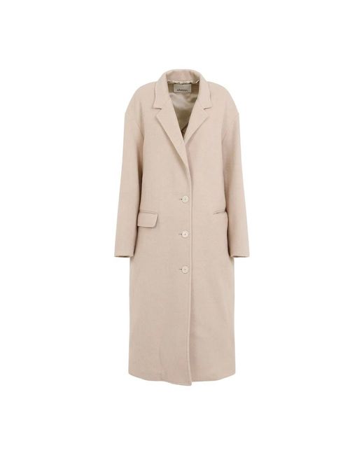 Isabel Marant Natural Sand Wool Blend Efezia Coat