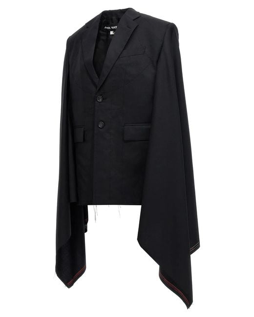 Junya Watanabe Black Seymo Wool Cape