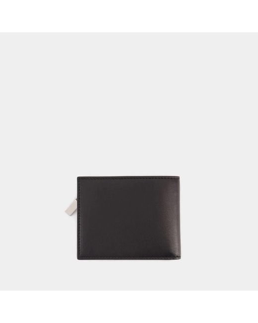 McQueen Black Leather Wallet for men