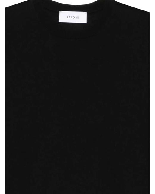 Lardini Black Crew Neck Pullover for men