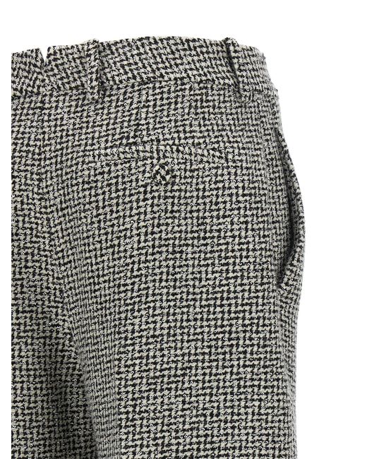 Tom Ford Gray Houndstooth Pattern Pants