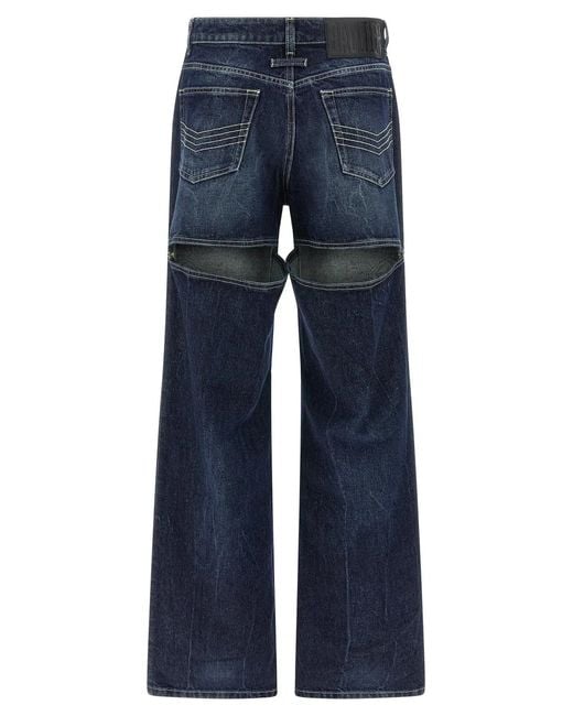 Jean Paul Gaultier Blue 'The Cut-Out' Jeans