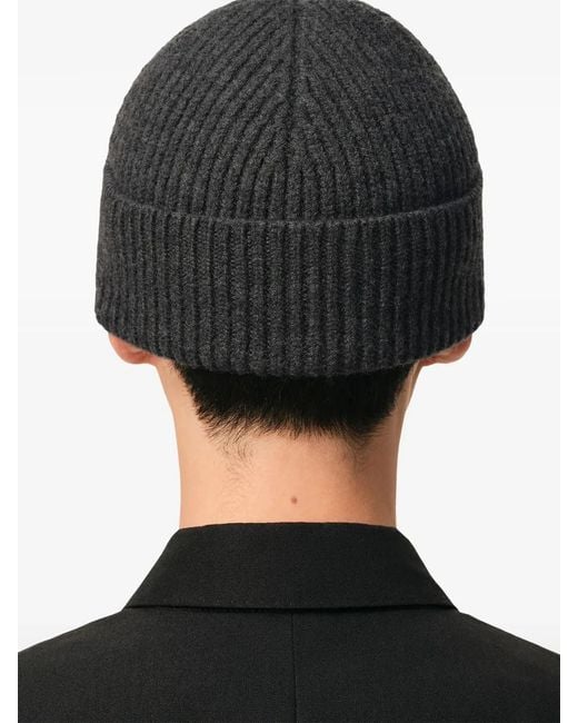 AMI Gray Beanie Hat for men