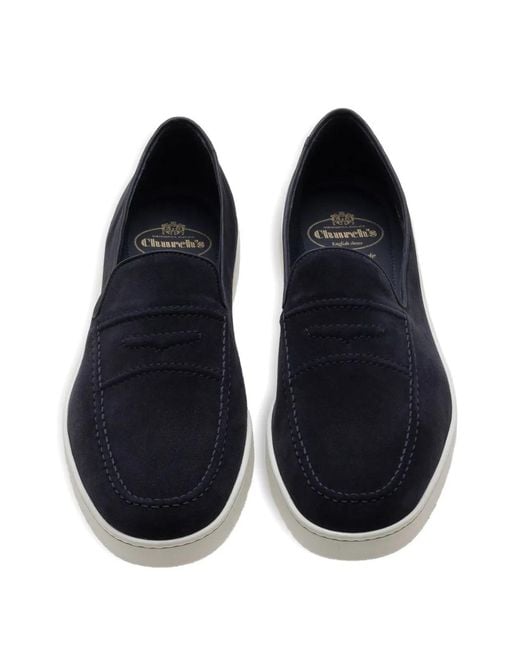 Church's Black Calf Leather Flat Shoes for men