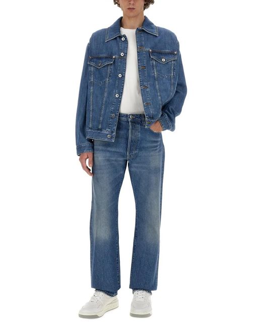Valentino Blue Jeans With Logo Detail for men