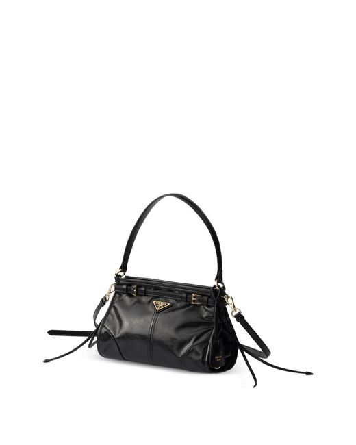 Prada Black Bonnie Small Leather Handbag