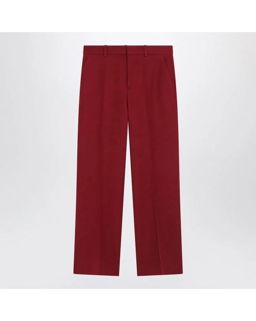 Gucci Red Classic Trousers