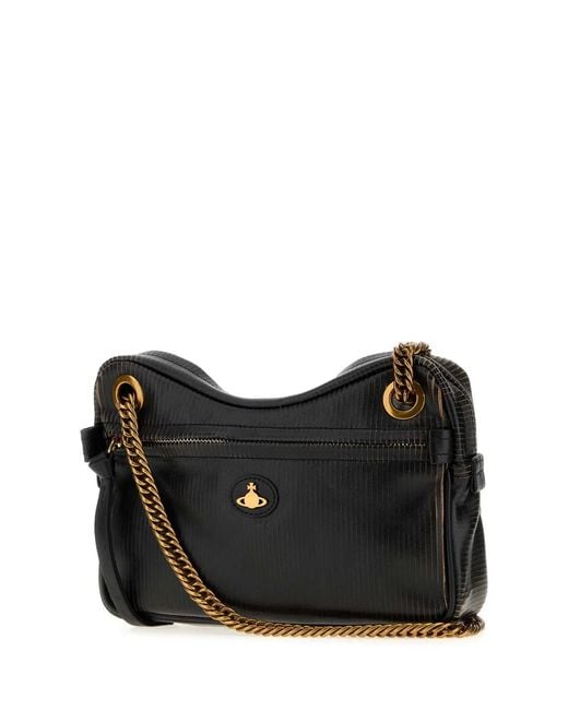 Vivienne Westwood Black Dolce Medium Shoulder Bag