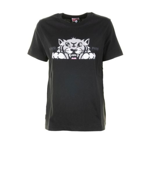 KENZO Black T-Shirt With Print