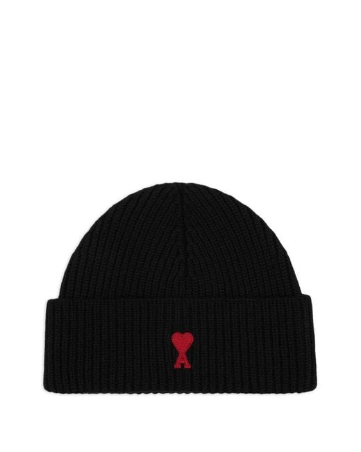 AMI Black Adc Beanie for men