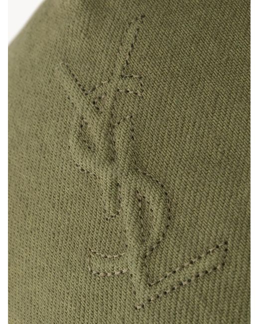 Saint Laurent Green Cappello Da Baseball Cassandre for men