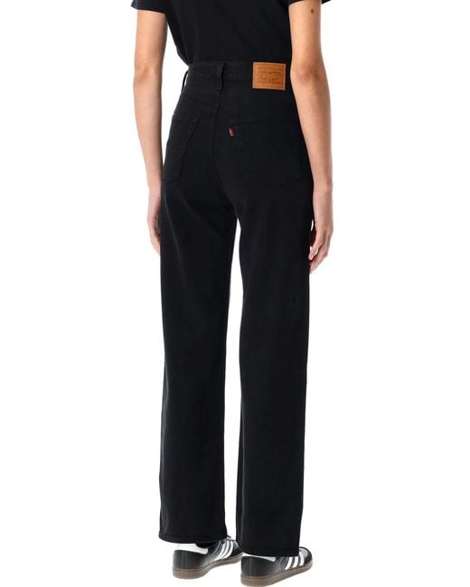 Levi's Black Ribcage High-Rise Ankle Jeans