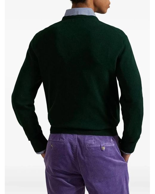 Polo Ralph Lauren Green Wool Crew Neck Jumper for men