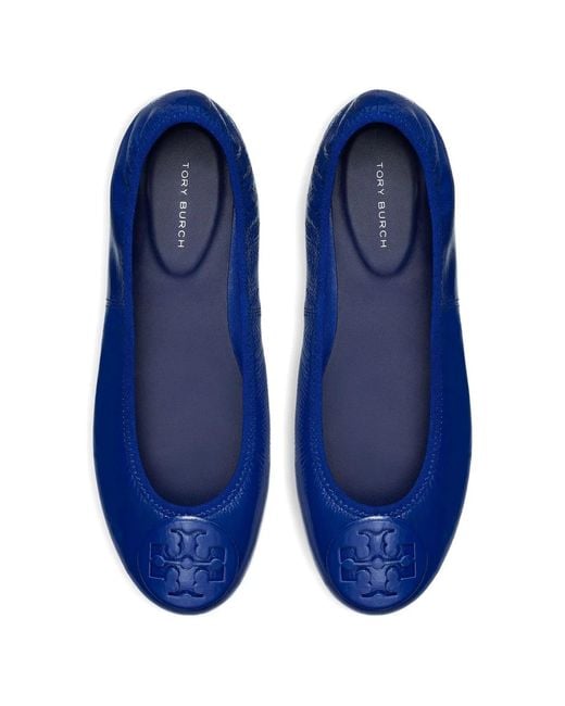 Tory Burch Blue Reva Travel Ballet