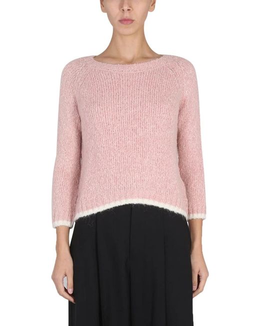 Aspesi Pink Alpaca Blend Sweater