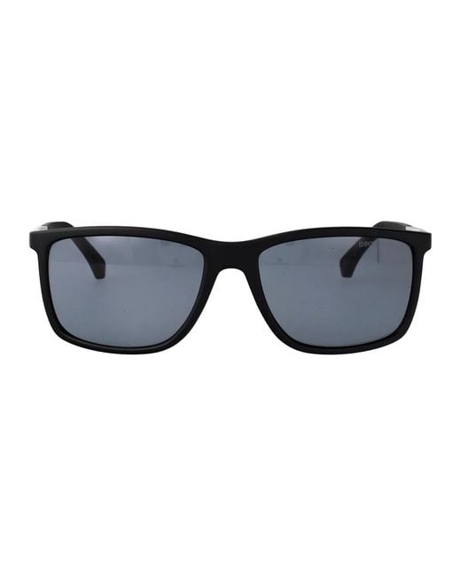 Emporio Armani Blue Rubber Injected Sunglasses for men
