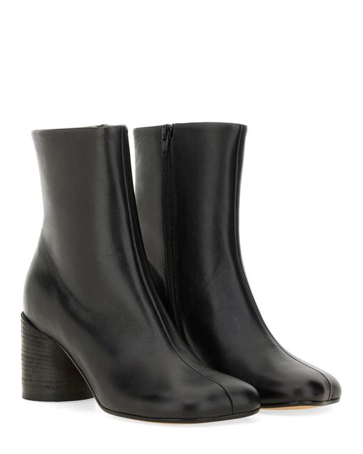 MM6 by Maison Margiela Black Tabi Ankle Boots