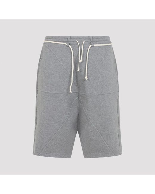 Mordecai Gray Melange Cotton Fleece Jogger Short for men