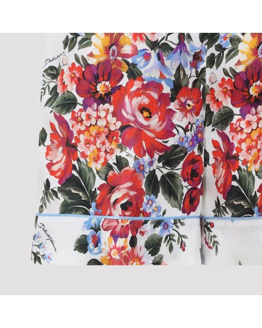 Dolce & Gabbana Red Dolce & Gabbana Floral Print Shorts