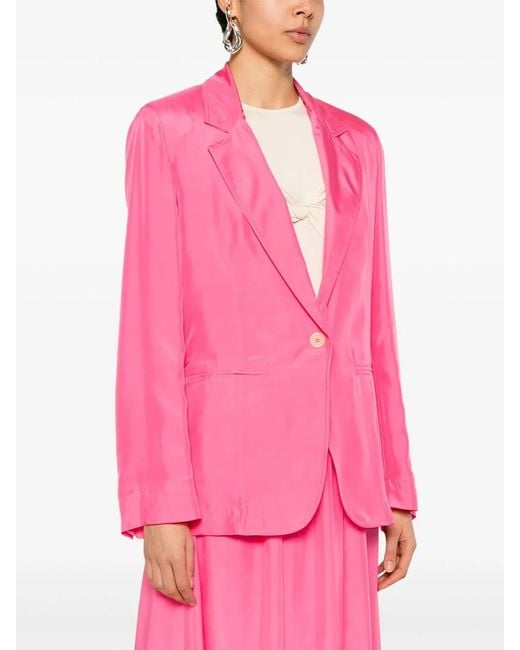 Forte_forte Pink Habotai Silk Jacket